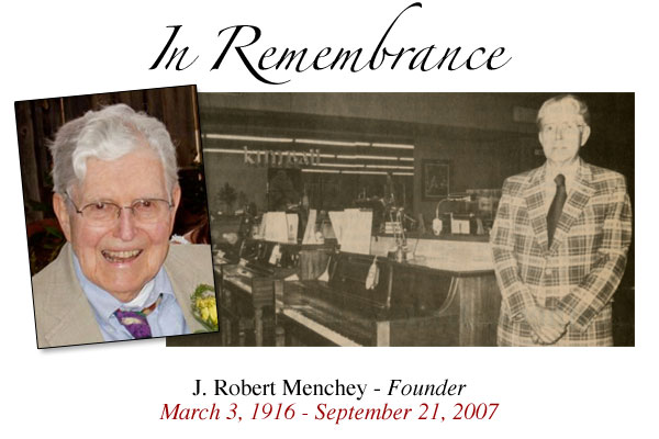 In remembrance photo of J. Robert Menchey.