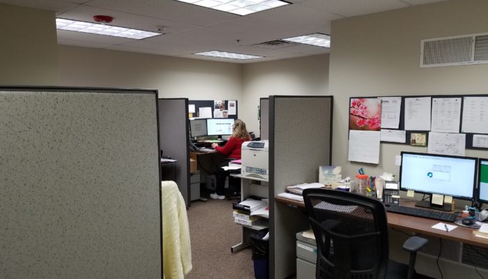 Office area in Menchey Music Operations Center.