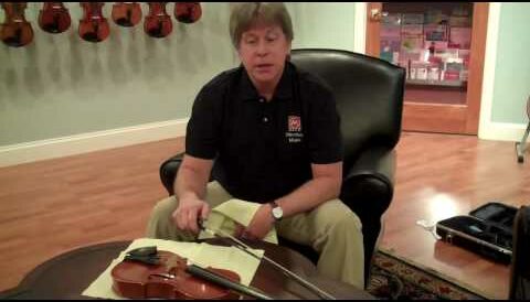 How to wipe down a violin bow