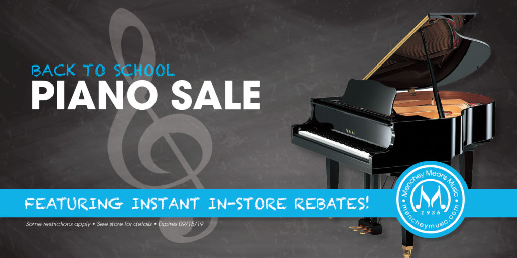Back to School Piano Sale Featuring Instant Rebates