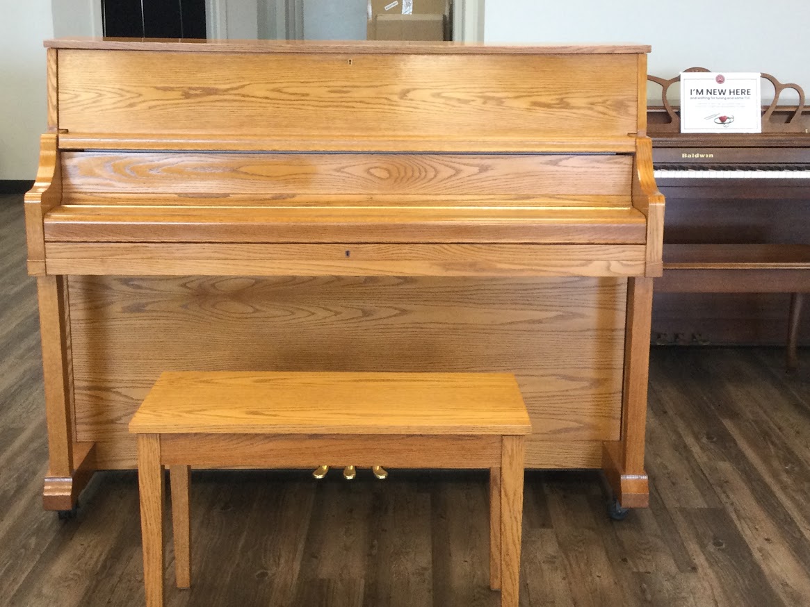 Kawai, model UST-8C Oak – 46” Studio Piano - Menchey Music