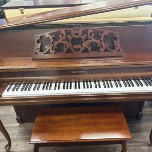 Baldwin-Acrosonic-model-2095-lid-open-with-bench