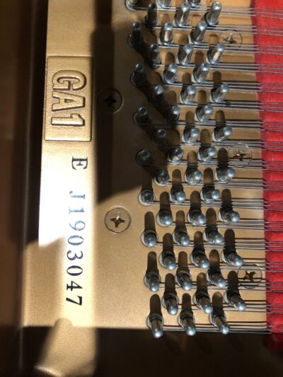 The serial and model number of a Yamaha_GA1E_PE_J1903047 with matching bench.