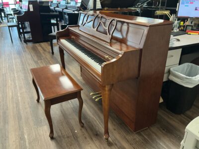 Baldwin656NCherry right side view with bench
