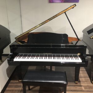 The front view of the Yamaha_GA1E_J1700379_11_2025 with matching bench.