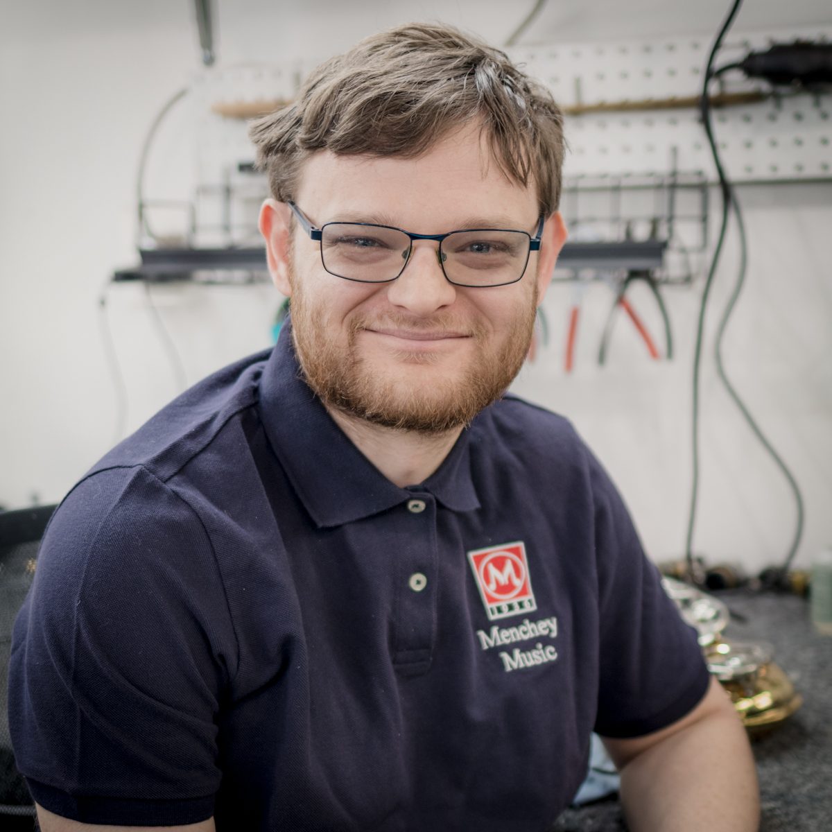Photo of Zack, a Menchey Music brass tech