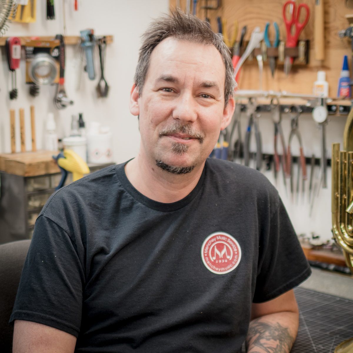 Photo of Randee, a Menchey Music brass tech